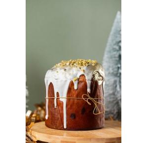 Chocotone de Pistache com caramelo com flor de sal.