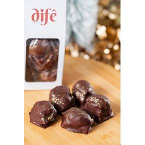 Trufas de chocotone com brigadeiro gourmet