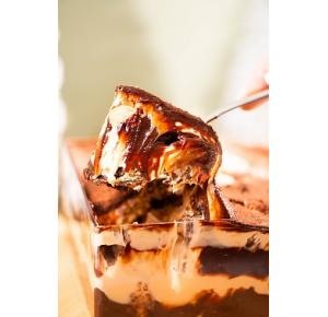 Pavê de cookie com doce de leite e ganache de café 