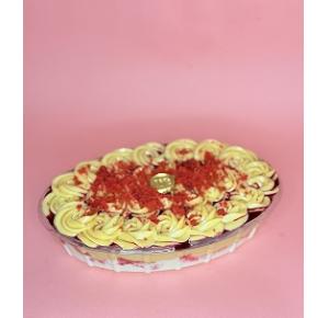 Torta na travessa Red velvet - Ninho com frutas vermelhas-G